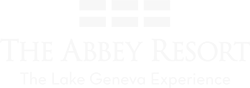 The Abbey Resort - Inverted logo version. Main menu link to homepage